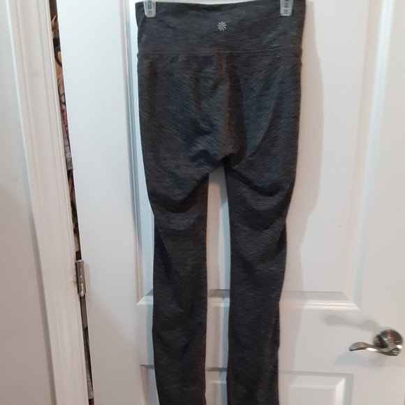 Athleta Full Length Gray Leggings Contrast Stitching - Picture 4 of 9